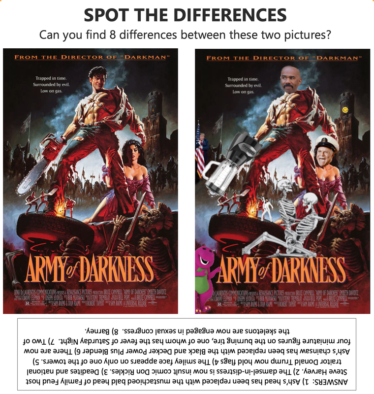Army of Darkness Spot the Differences